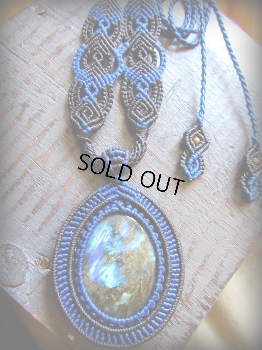 画像2: 1点物☆神秘的ブルーのシラー★ラブラドライト（カナダ産）デザインネックレス★天然石パワーストーン (2)