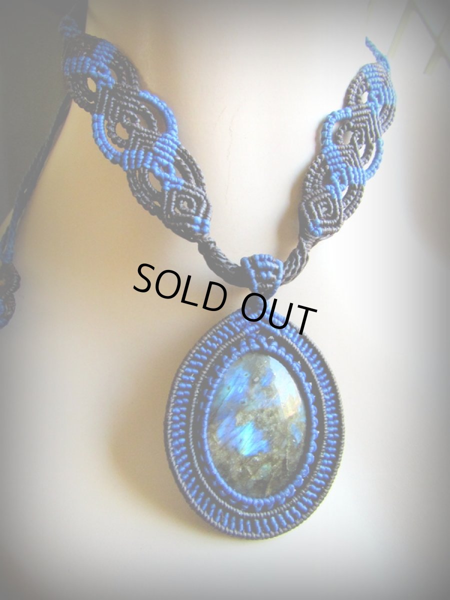 画像13: 1点物☆神秘的ブルーのシラー★ラブラドライト（カナダ産）デザインネックレス★天然石パワーストーン (13)