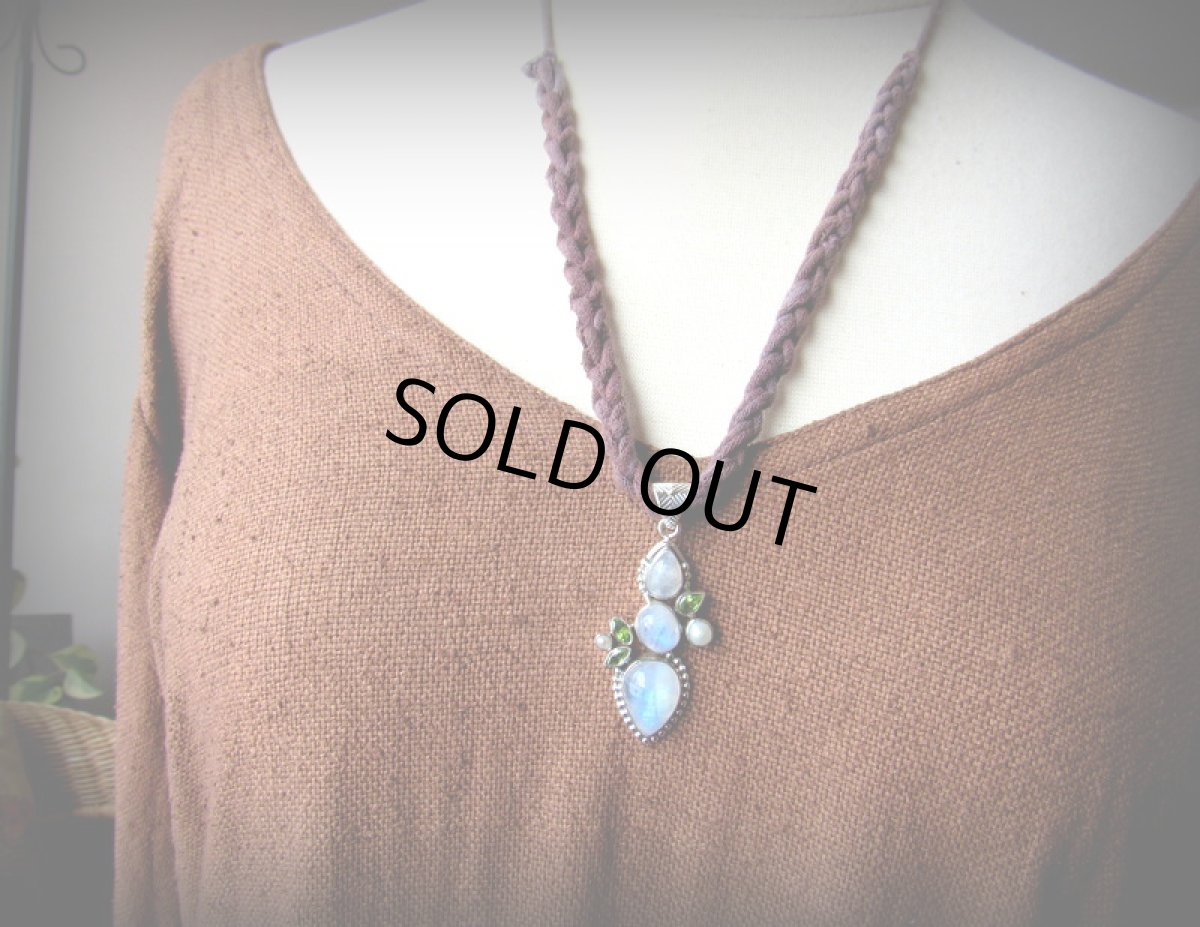 画像10: 1点物★ムーンストーン&ペリドット&パール（真珠）★ペンダントトップ★シルバー925★パワーストーン (10)