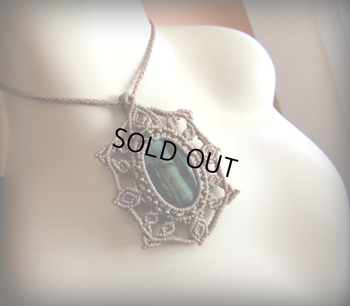 画像5: 1点物★南アフリカ産★上質ブルータイガーアイ／ホークスアイ★ネックレス★マクラメ★天然石パワーストーン (5)