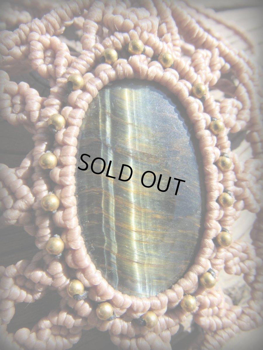 画像6: 1点物★南アフリカ産★上質ブルータイガーアイ／ホークスアイ★ネックレス★マクラメ★天然石パワーストーン (6)