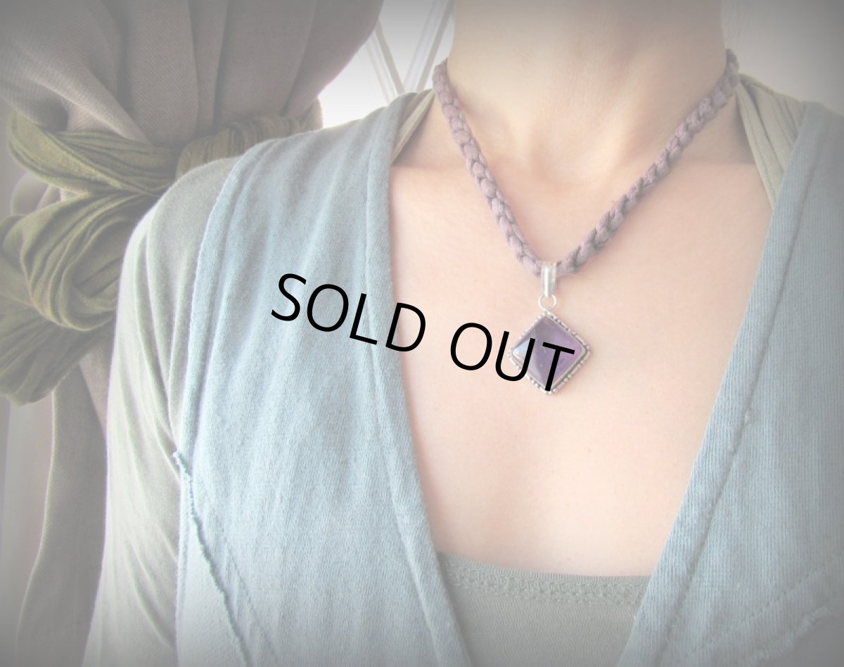 画像3: 1点物★ディープパープル♪アメジスト★ペンダントトップ★紫水晶★パワーストーン天然石★シルバー (3)