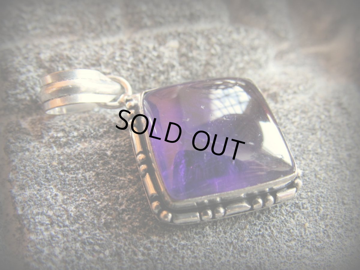 画像5: 1点物★ディープパープル♪アメジスト★ペンダントトップ★紫水晶★パワーストーン天然石★シルバー (5)