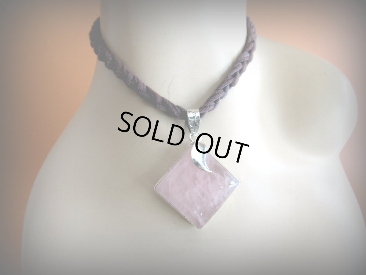 画像6: 1点物★大ぶりローズクォーツ★ペンダントトップ★天然石パワーストーン★シルバー (6)