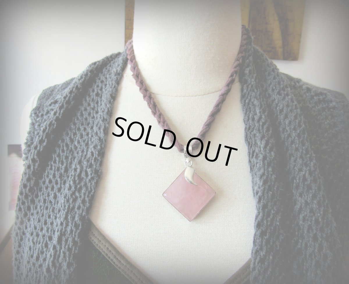 画像9: 1点物★大ぶりローズクォーツ★ペンダントトップ★天然石パワーストーン★シルバー (9)