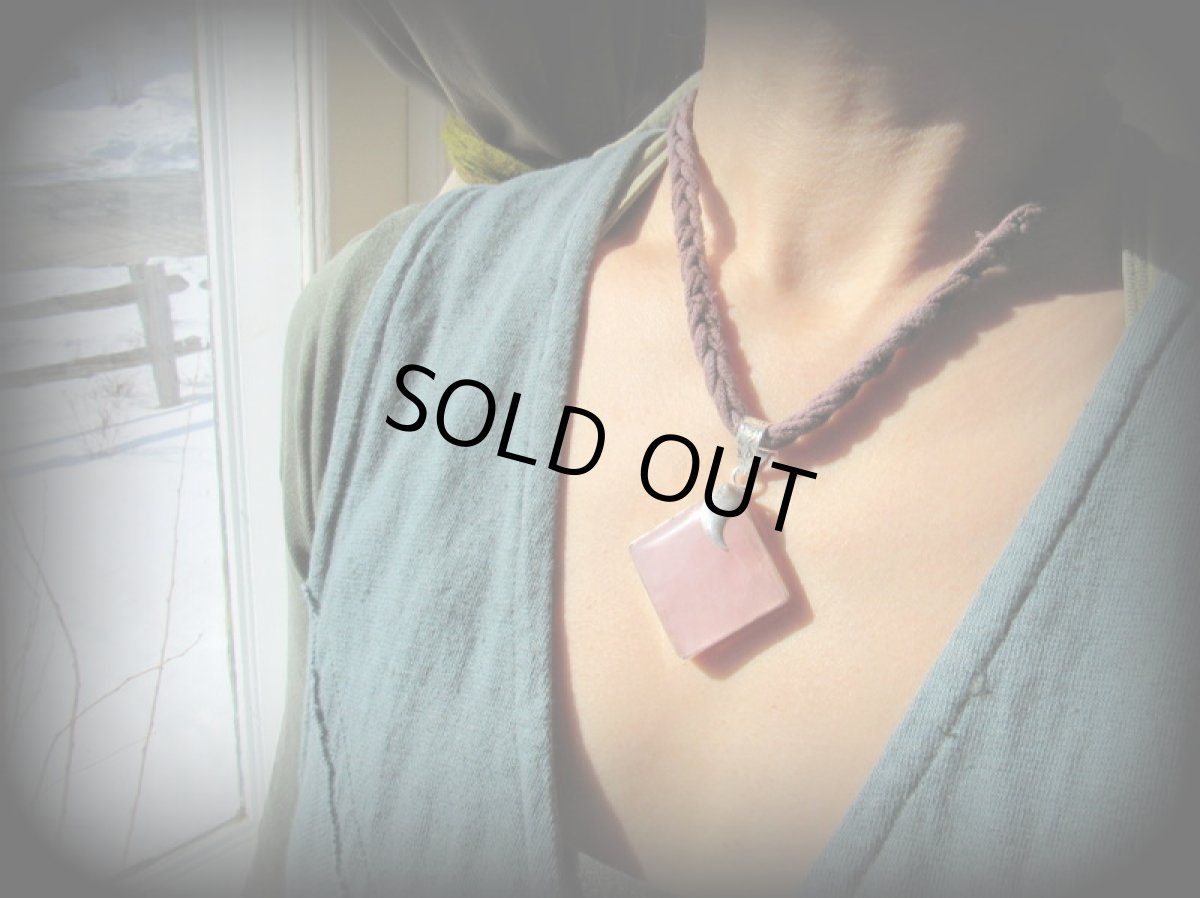 画像8: 1点物★大ぶりローズクォーツ★ペンダントトップ★天然石パワーストーン★シルバー (8)