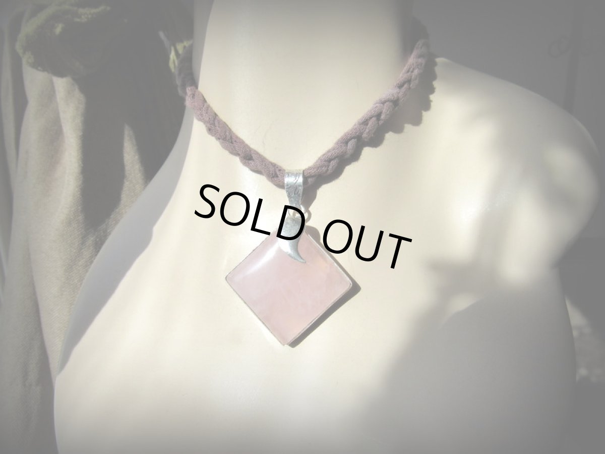 画像7: 1点物★大ぶりローズクォーツ★ペンダントトップ★天然石パワーストーン★シルバー (7)