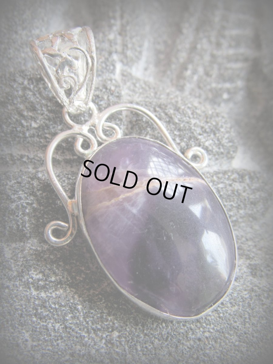 画像2: 1点物★大ぶりアメジスト★ペンダントトップ★紫水晶★パワーストーン天然石★シルバー (2)