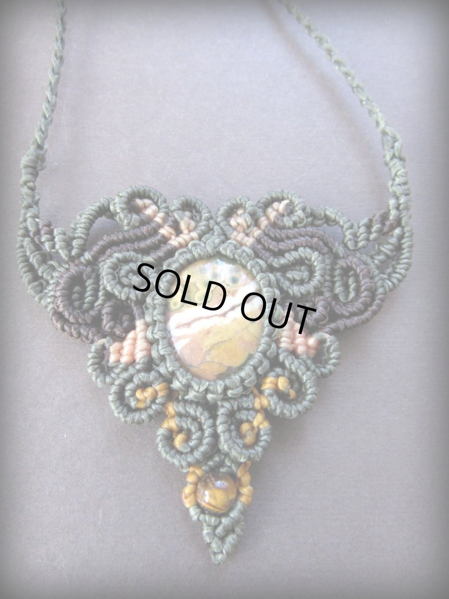 画像15: 1点物★海からの贈り物★オーシャンジャスパー（マダガスカル産）&タイガーアイ★ネックレス/チョーカー★天然石★パワーストーン★マクラメジュエリー (15)