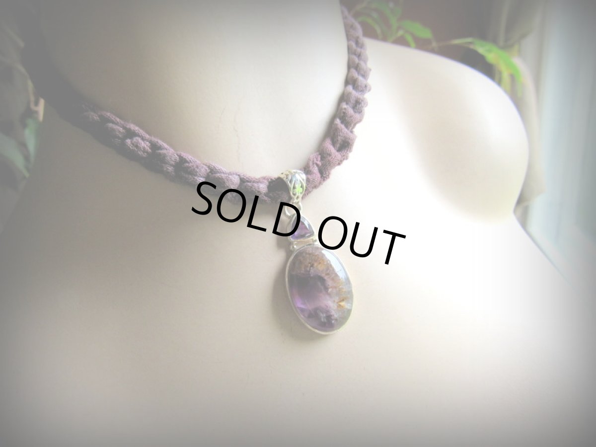 画像5: 1点物★上質スーパーセブン/セイクリッドセブン（カコクセナイトinアメジスト）＆きらきらアメジスト★ペンダントトップ★スターリングシルバー★シルバー925 (5)