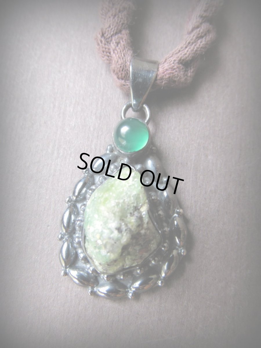 画像7: 1点物★アフリカングリーンオパール原石★シルバー925★ペンダントトップ★スターリングシルバー (7)