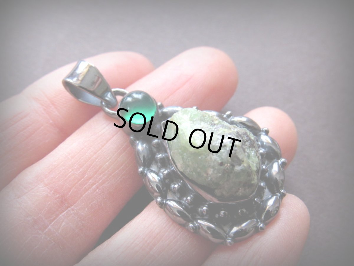 画像10: 1点物★アフリカングリーンオパール原石★シルバー925★ペンダントトップ★スターリングシルバー (10)