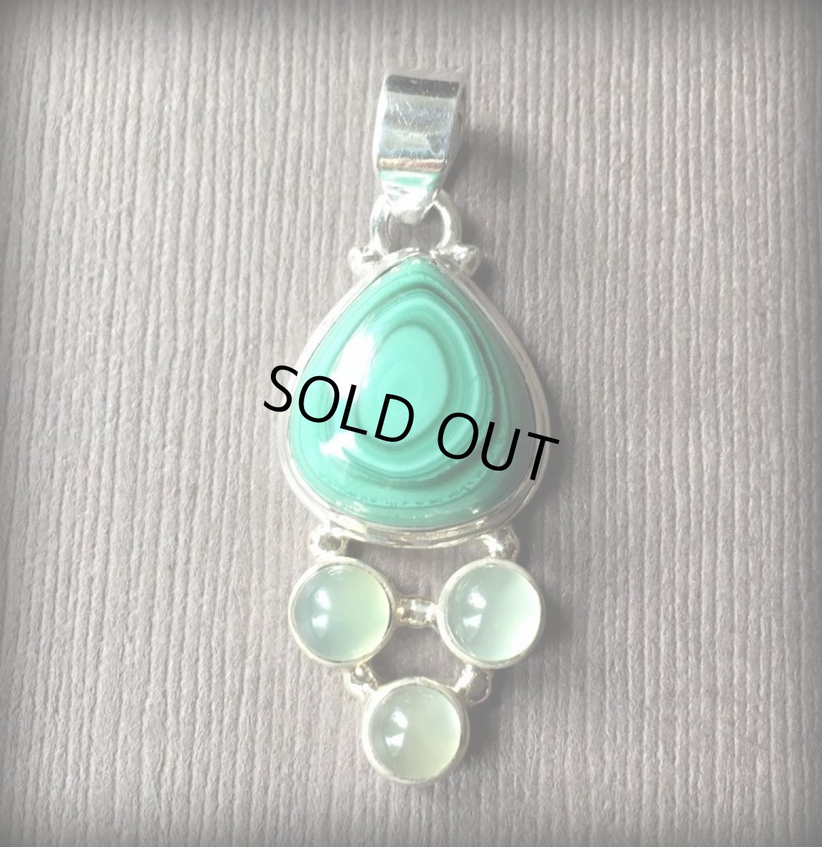 画像10: 1点物★上質マラカイト（コンゴ産）＆プレナイト★ペンダントトップ★シルバー925★孔雀石★パワーストーン (10)