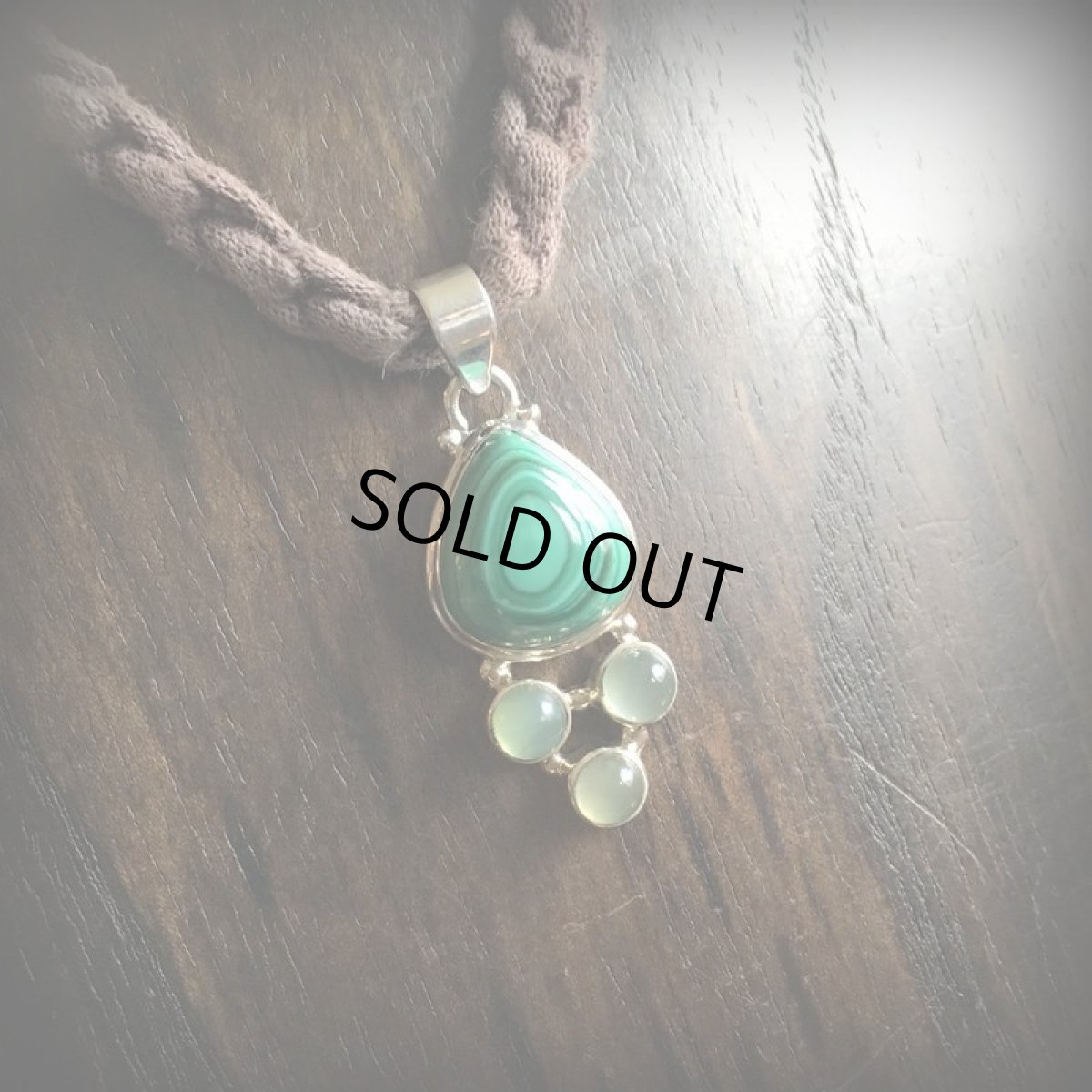 画像5: 1点物★上質マラカイト（コンゴ産）＆プレナイト★ペンダントトップ★シルバー925★孔雀石★パワーストーン (5)