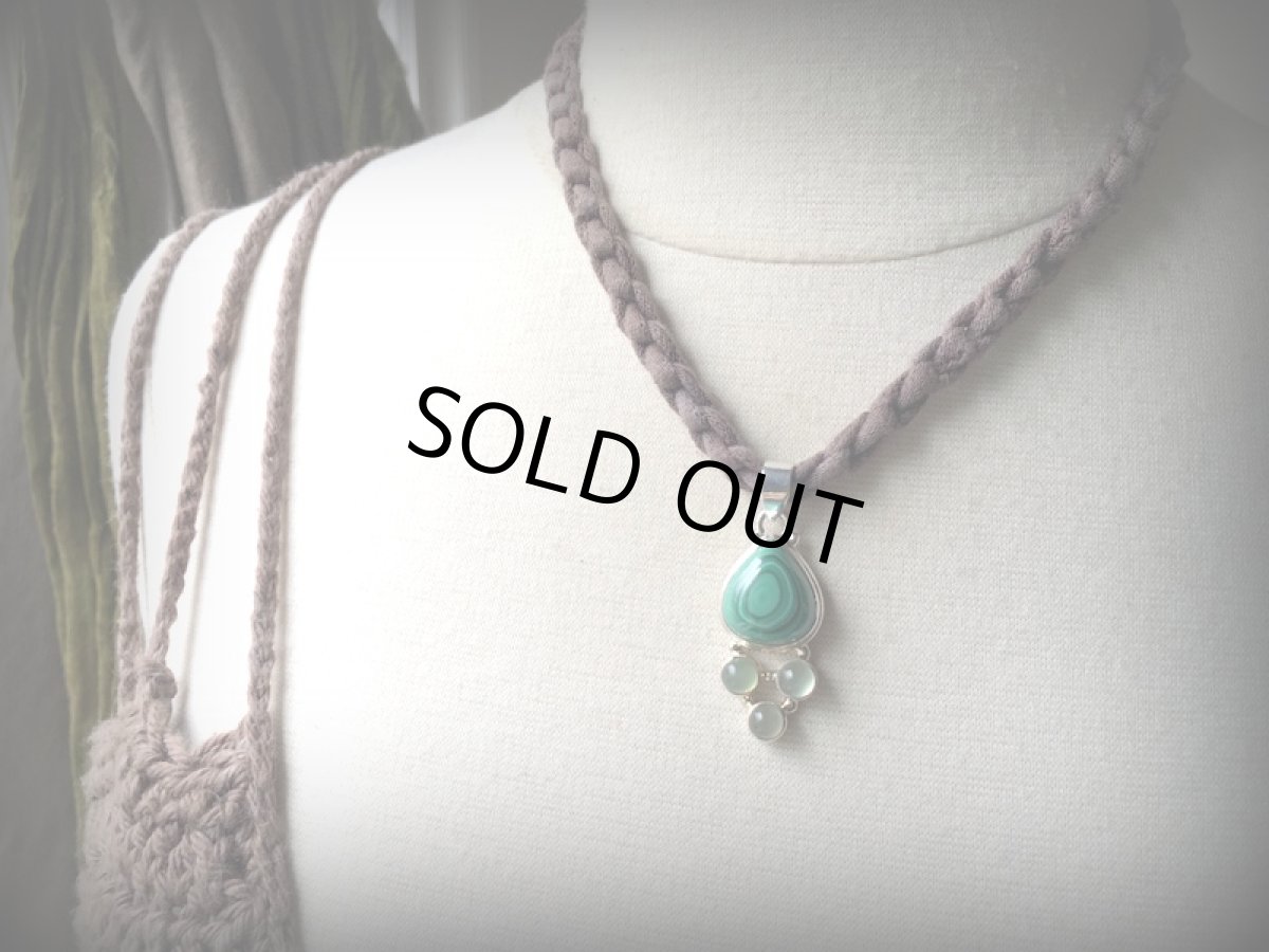 画像7: 1点物★上質マラカイト（コンゴ産）＆プレナイト★ペンダントトップ★シルバー925★孔雀石★パワーストーン (7)