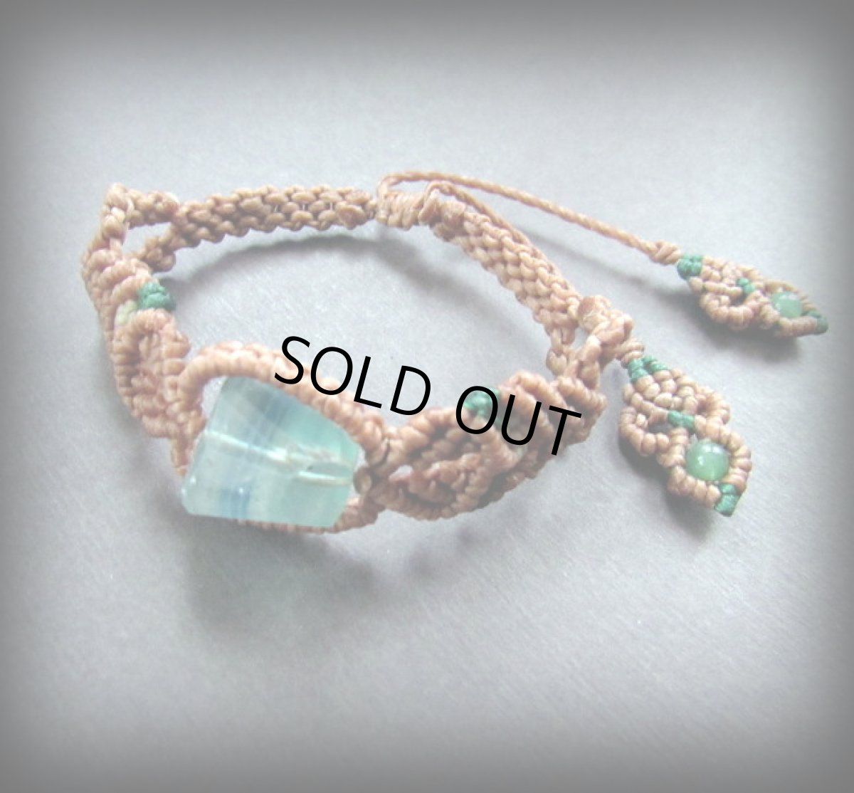 画像3: 大粒フローライト蛍石ブレスレット/マクラメ/ハンドメイド*ビーガンアクセ*パワーストーン (3)