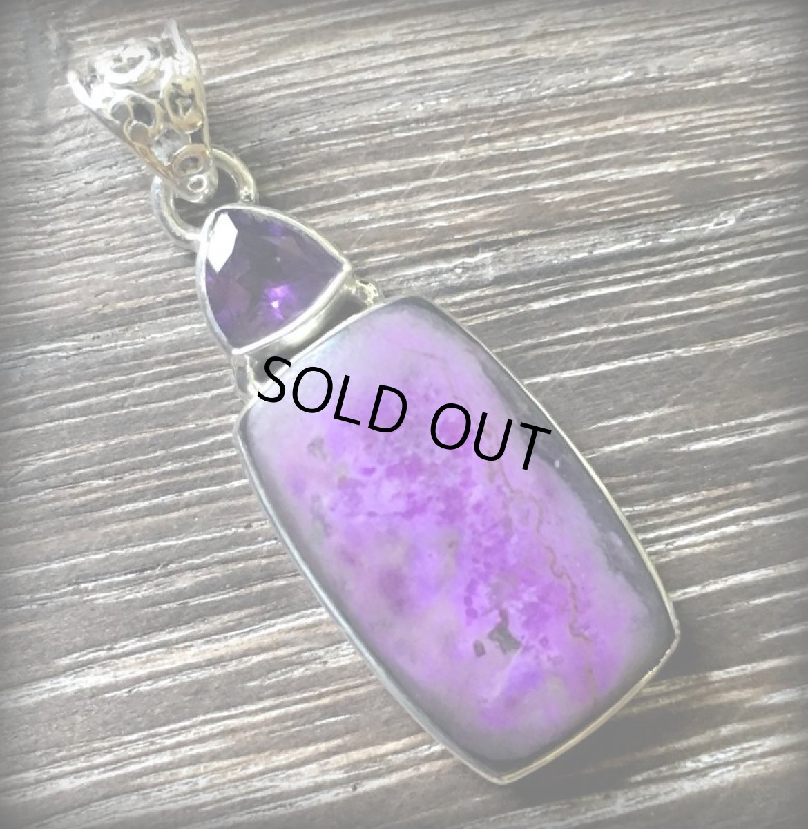 画像11: 1点物ハイグレード★稀少石スギライト&アメジスト★ペンダントトップ★世界三大ヒーリングストーン★パワーストーン (11)