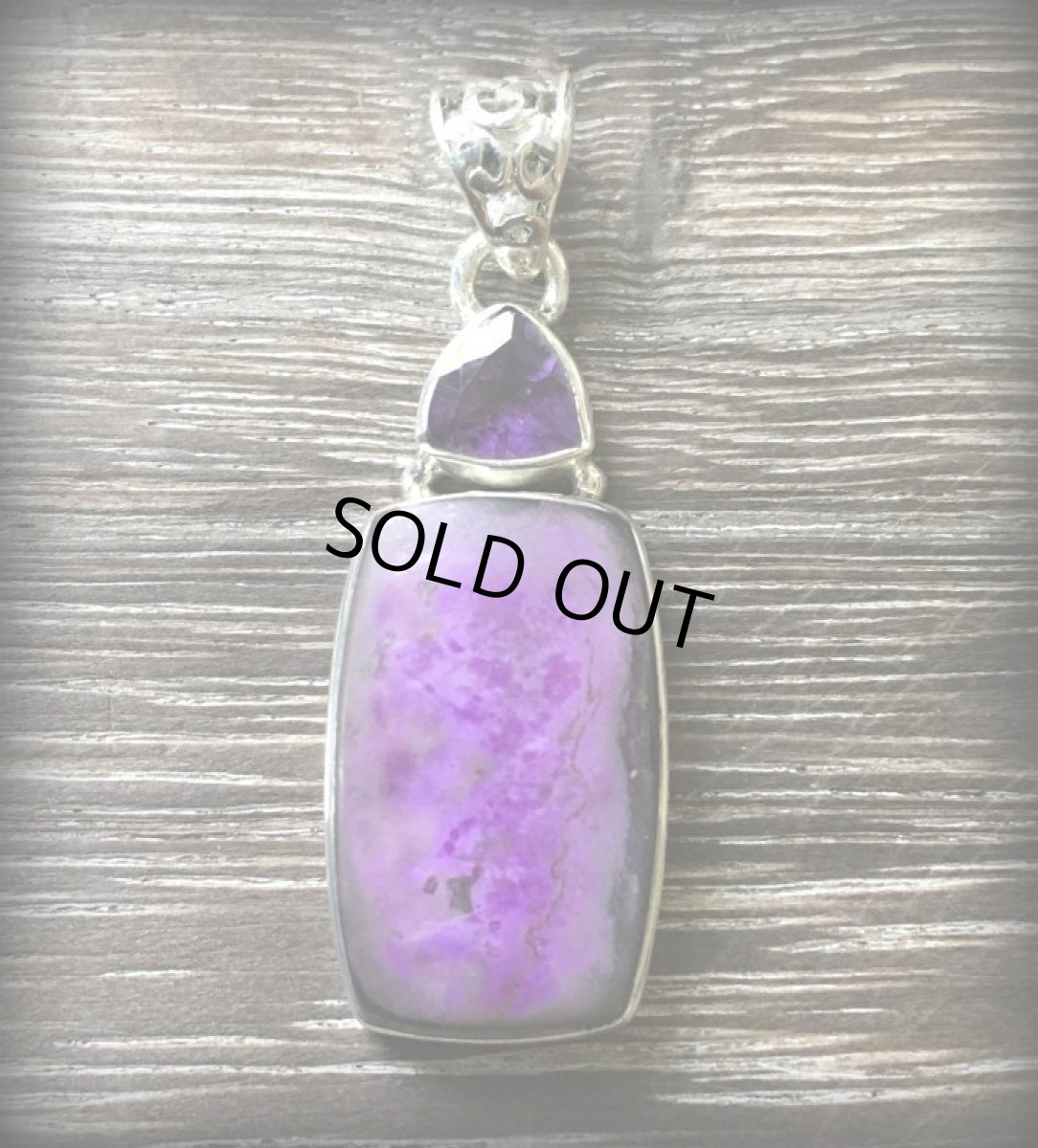 画像12: 1点物ハイグレード★稀少石スギライト&アメジスト★ペンダントトップ★世界三大ヒーリングストーン★パワーストーン (12)