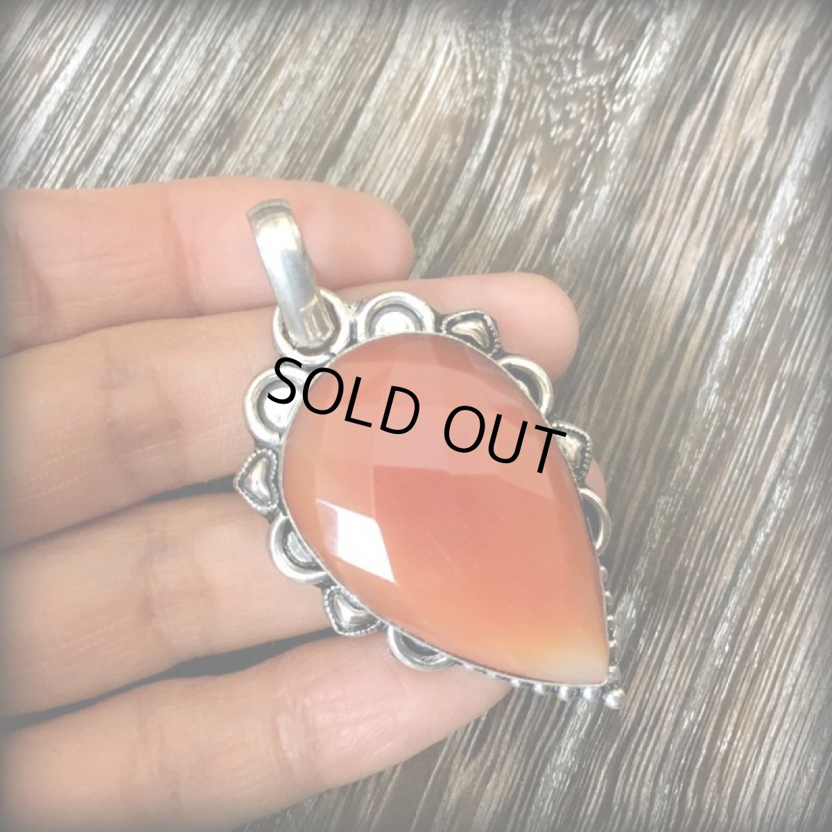 画像11: 全長6cm大ぶりサイズ＊勇気と行動の石*カーネリアン　ペンダントトップ*ハンドメイド*パワーストーン (11)