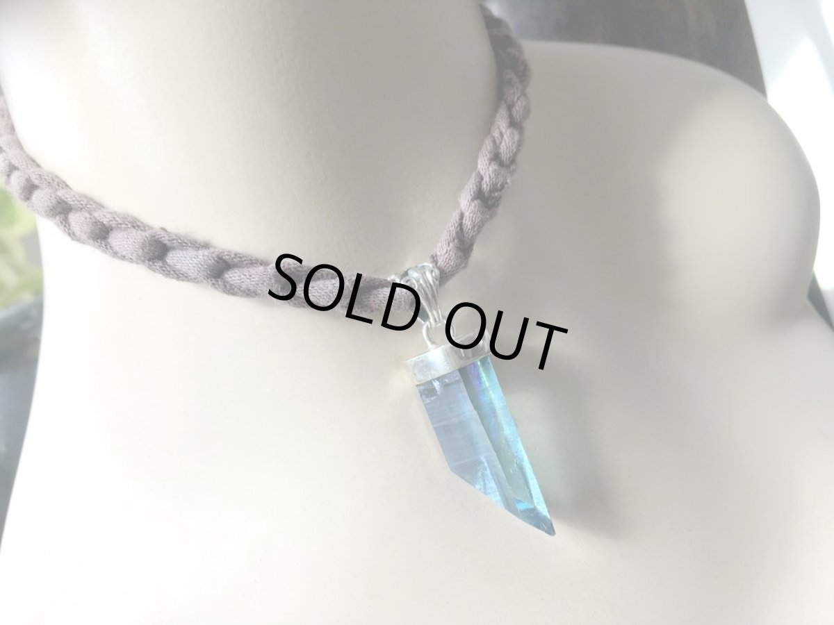 画像17: 1点物★大ぶり高品質アクアオーラ原石ペンダントトップ★クリスタル水晶ポイント★錬金術 ヒーリングジュエリー (17)