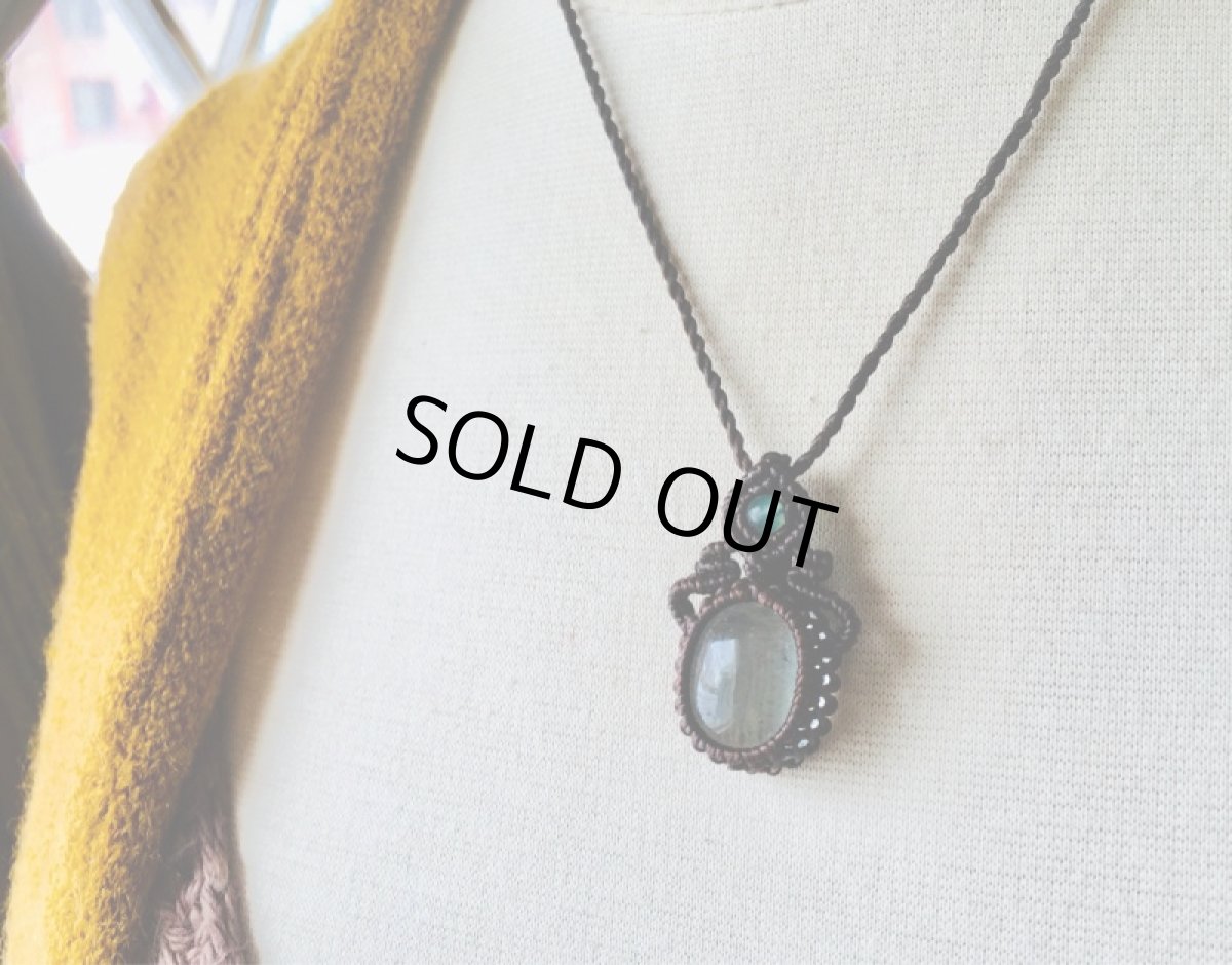 画像6: 高品質　天然アクアマリン　ペンダント*天然石*パワーストーン*マクラメ*ハンドメイド１点物アクセサリー (6)