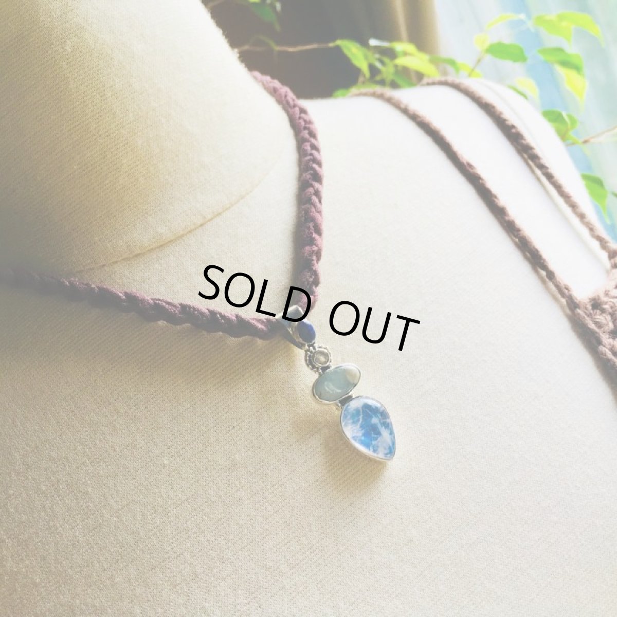 画像3: 1点物★ムーンストーン&アクアマリン＆ラピスラズリ★ペンダントトップ★シルバー925★パワーストーン (3)