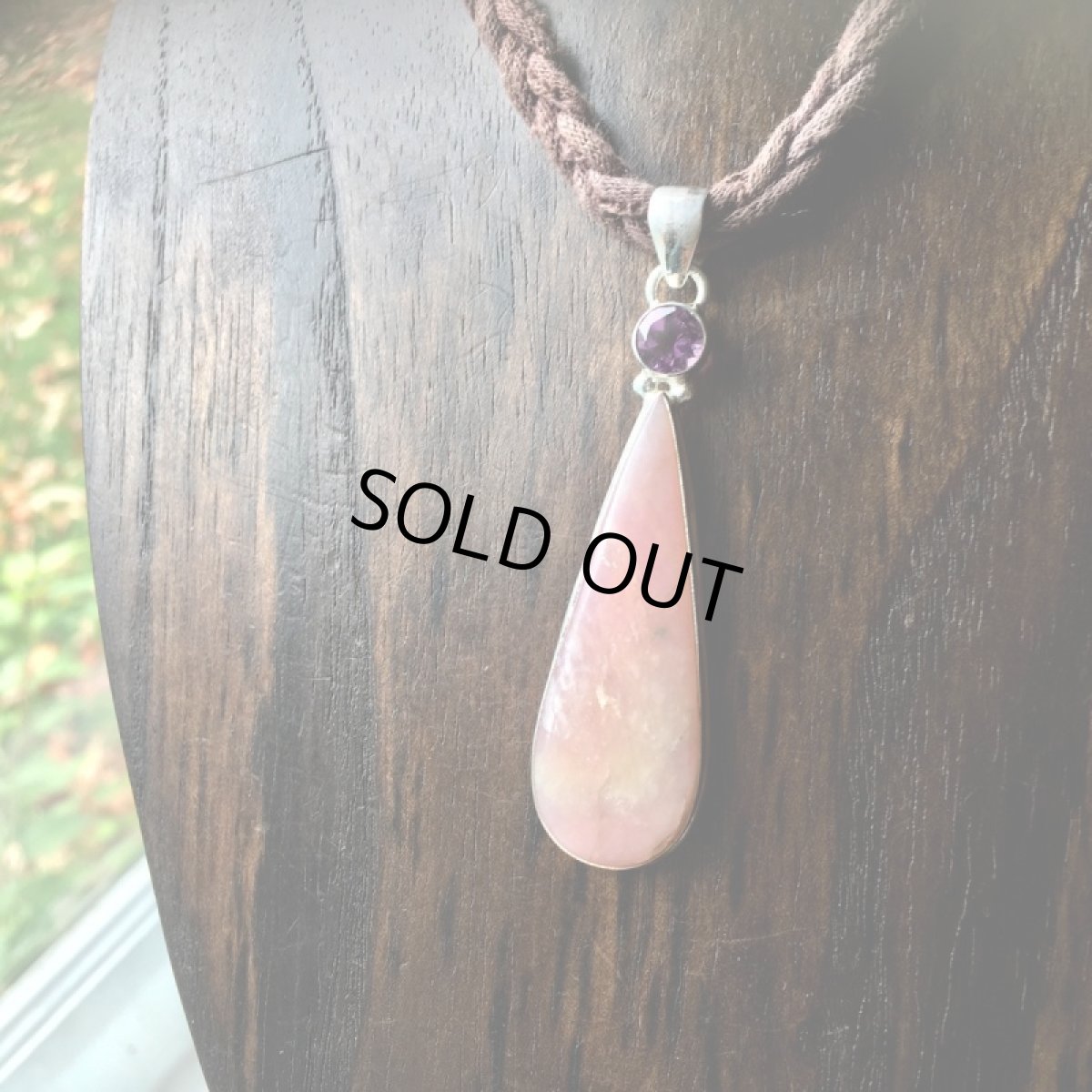 画像6: 1点物★大きなピンクオパール（ペルー産）&きらきらアメジスト★ペンダントトップ★スターリングシルバー★パワーストーン (6)