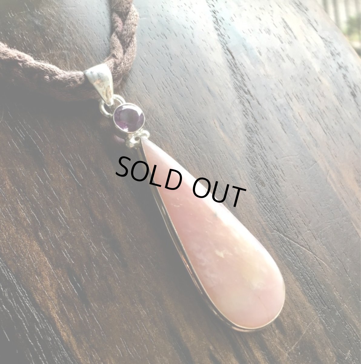 画像5: 1点物★大きなピンクオパール（ペルー産）&きらきらアメジスト★ペンダントトップ★スターリングシルバー★パワーストーン (5)