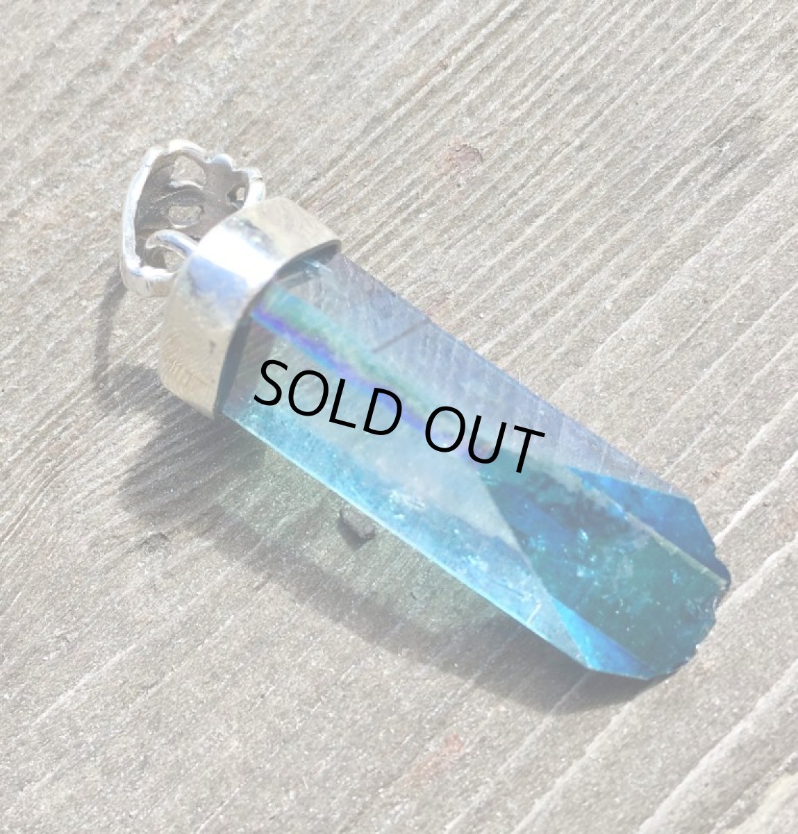 画像10: 1点物★大ぶり高品質アクアオーラ原石ペンダントトップ★クリスタル水晶ポイント★錬金術 ヒーリングジュエリー (10)