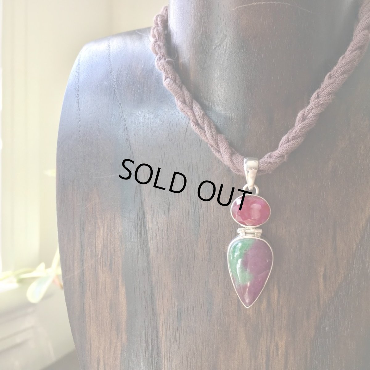 画像19: 1点ものキラキラ天然ルビー(ファセテッド)＆ルビーインゾイサイトペンダント スターリングシルバー★貴石 (19)