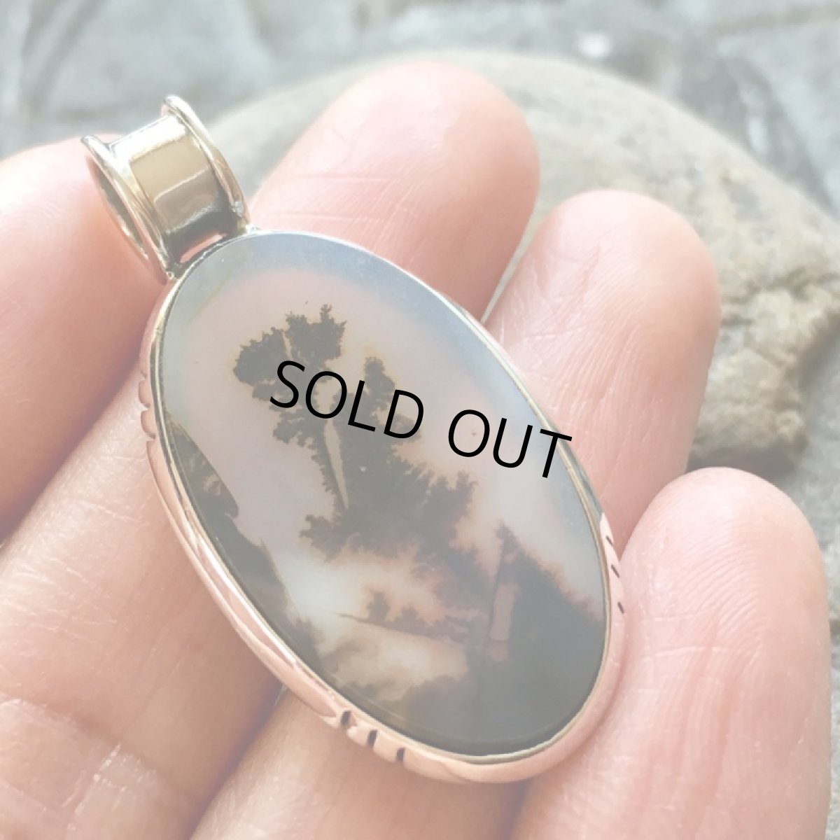 画像4: 不思議な植物模様 1点もの デンドリティック（ランドスケープ）アゲート・デンドライト　ペンダント  (4)