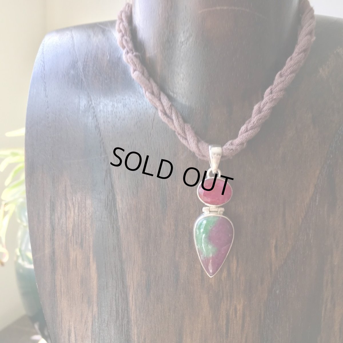 画像18: 1点ものキラキラ天然ルビー(ファセテッド)＆ルビーインゾイサイトペンダント スターリングシルバー★貴石 (18)