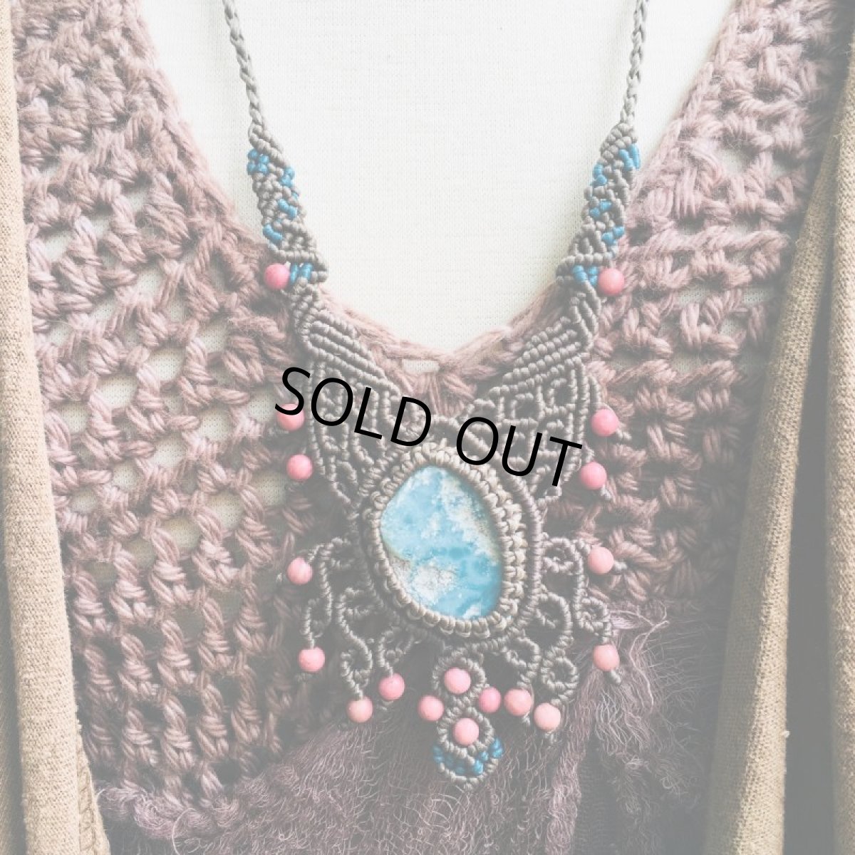 画像9: 1点物★愛と平和のシンボル★ドミニカ産ラリマー原石&ロードナイト　デザインネックレス*世界三大ヒーリングストーン*天然石パワーストーン (9)