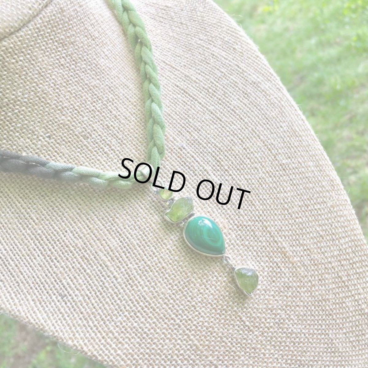 画像13: 1点物★高品質マラカイト（アフリカ産）＆ペリドット原石★ペンダントトップ★シルバー925★孔雀石★パワーストーン (13)