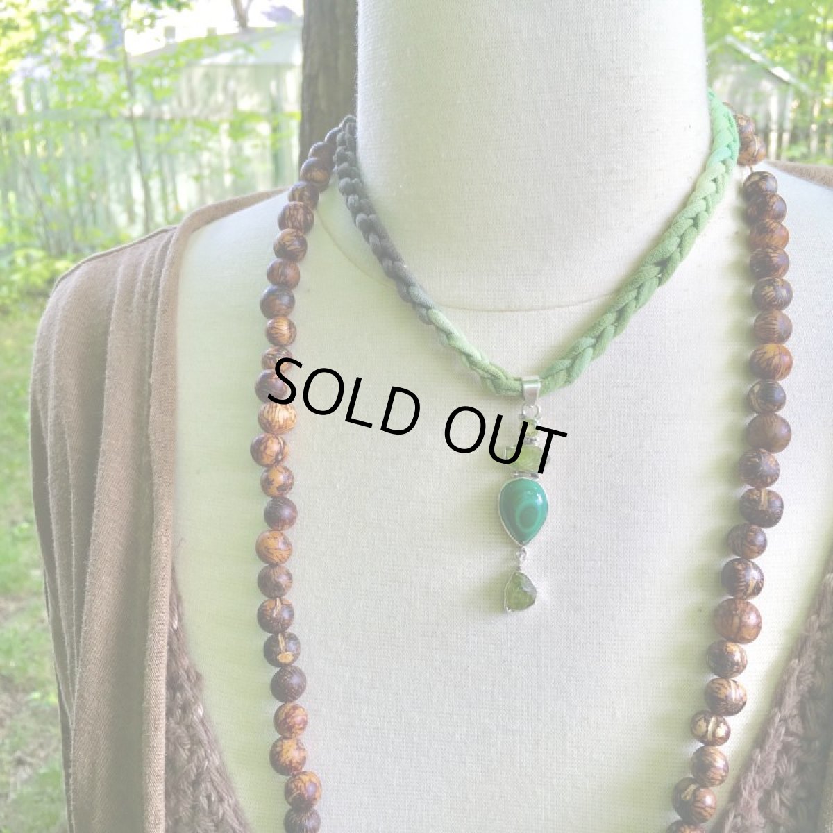 画像10: 1点物★高品質マラカイト（アフリカ産）＆ペリドット原石★ペンダントトップ★シルバー925★孔雀石★パワーストーン (10)