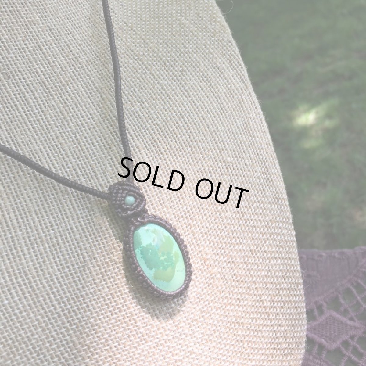 画像9: 旅のお守り・邪気払いの石チベット産ターコイズ　ペンダント・ネックレス　シンプル*マクラメ*チベタンターコイズ*パワーストーン天然石 (9)