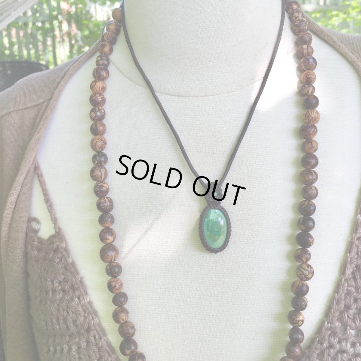 画像13: 旅のお守り・邪気払いの石チベット産ターコイズ　ペンダント・ネックレス　シンプル*マクラメ*チベタンターコイズ*パワーストーン天然石 (13)