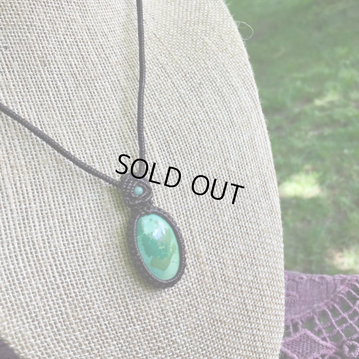 画像8: 旅のお守り・邪気払いの石チベット産ターコイズ　ペンダント・ネックレス　シンプル*マクラメ*チベタンターコイズ*パワーストーン天然石 (8)