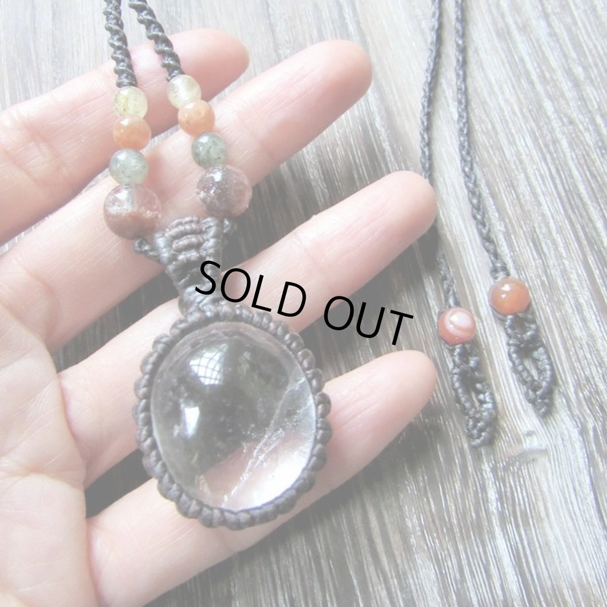 画像2: ヒーリングクリスタル★ヒマラヤ水晶ペンダント・ネックレス*マクラメネックレス★天然石パワーストーン (2)