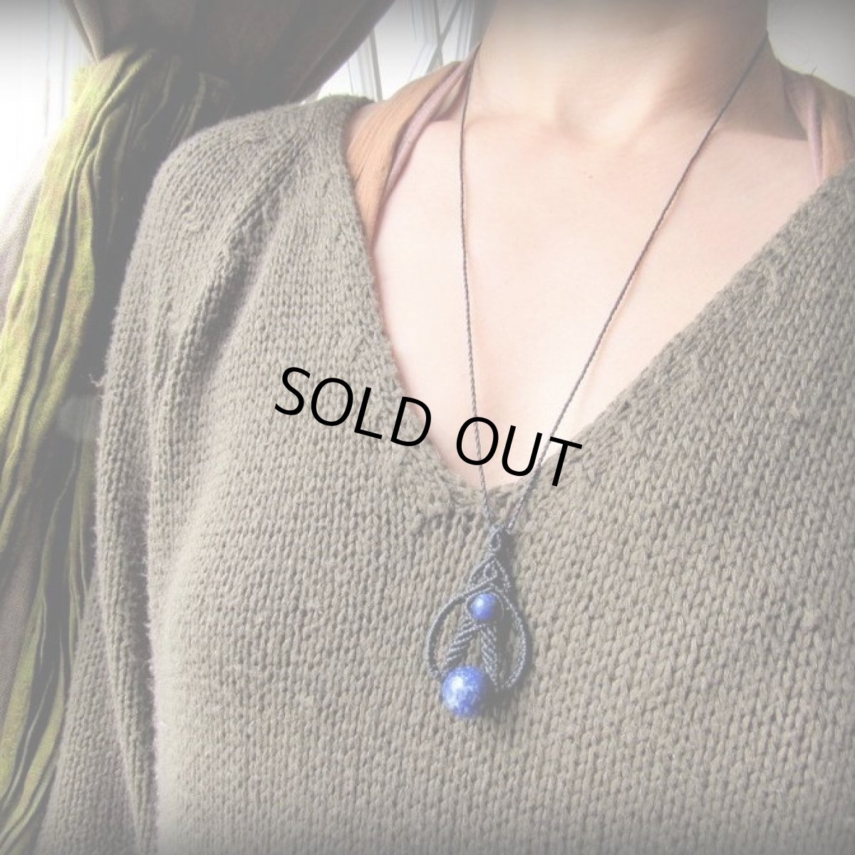 画像3: 1点物★アフガニスタン産ラピスラズリ★デザインネックレス★マクラメ★ハンドメイド★天然石パワーストーン (3)