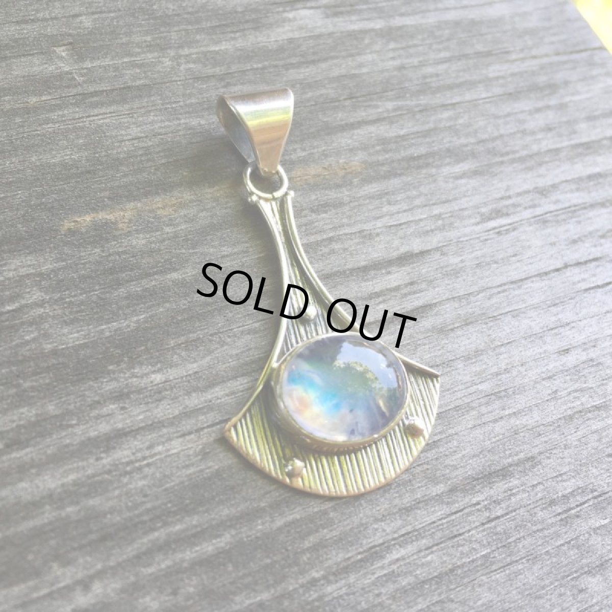 画像15: 1点物　高品質レインボームーンストーン　ペンダントトップ★天然石パワーストーン★スターリングシルバー (15)