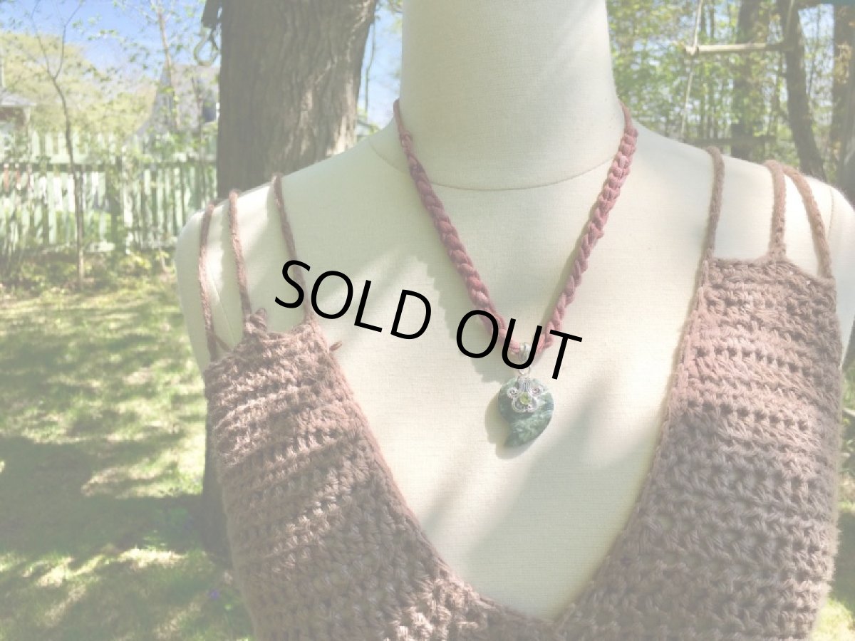 画像6: 天使の羽が見える♪　高品質セラフィナイト＆ペリドット ペンダントトップ*勾玉*シルバー925*デザイナージュエリー (6)