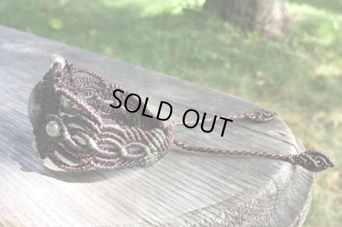 画像14: １点物　高品質ガーデンクォーツ（ブラジル産）＆プレナイト　ブレスレット　バングル＊庭園水晶*ヒーリング・運気アップ　天然石パワーストーン　アクセサリー　トライバル (14)