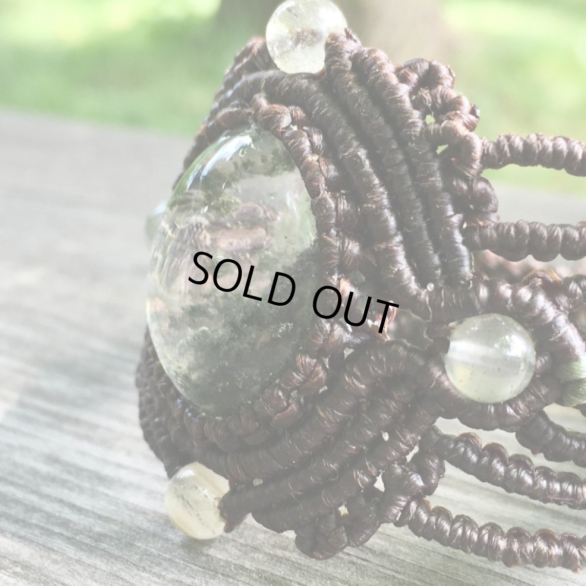 画像10: １点物　高品質ガーデンクォーツ（ブラジル産）＆プレナイト　ブレスレット　バングル＊庭園水晶*ヒーリング・運気アップ　天然石パワーストーン　アクセサリー　トライバル (10)