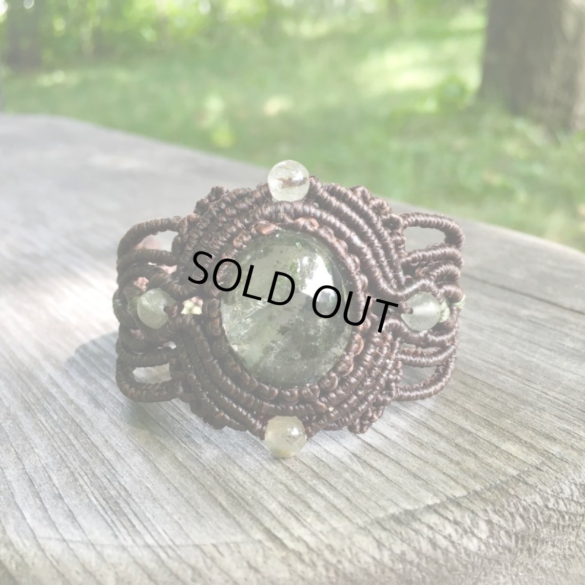 画像13: １点物　高品質ガーデンクォーツ（ブラジル産）＆プレナイト　ブレスレット　バングル＊庭園水晶*ヒーリング・運気アップ　天然石パワーストーン　アクセサリー　トライバル (13)