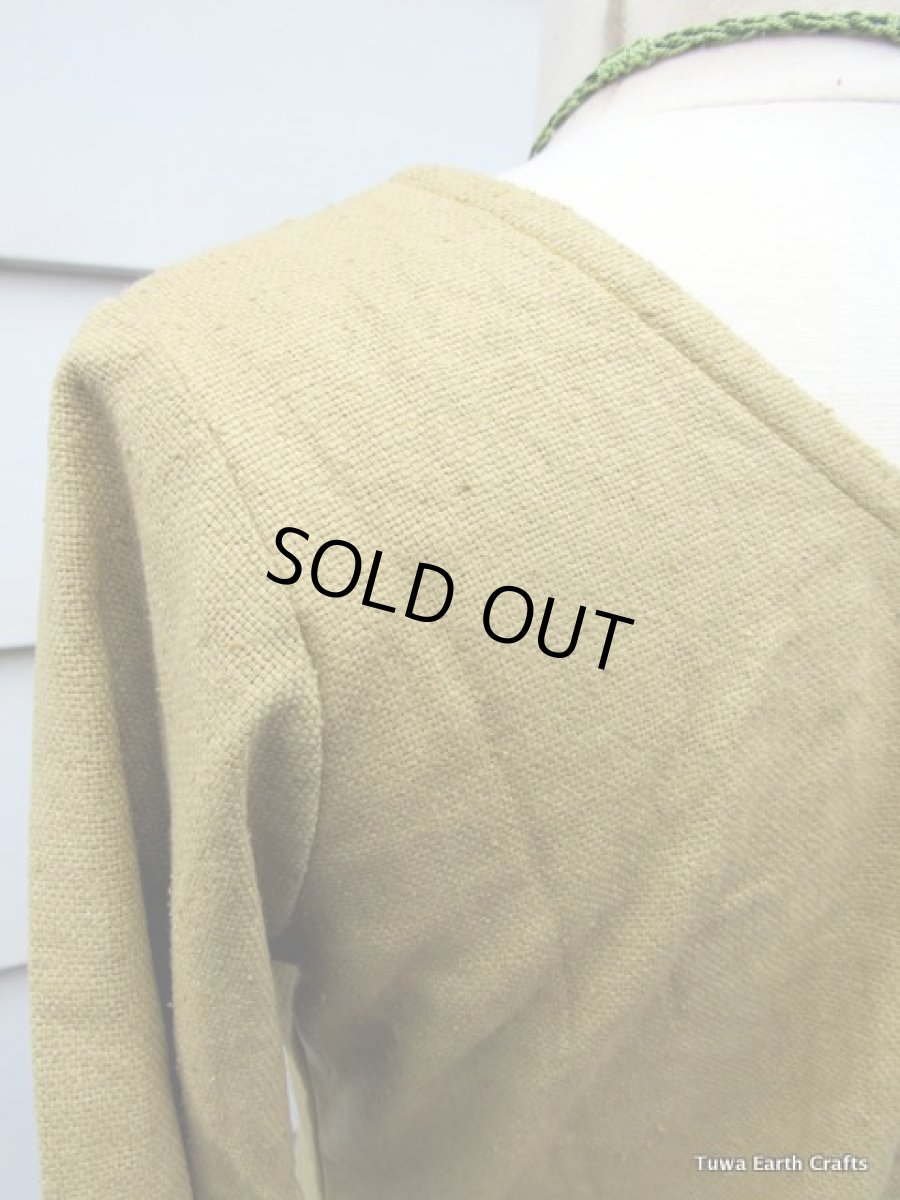 画像19: 2カラー★地球に優しい手紡ぎ手織りローシルク野蚕絹フォレストワンピース*ロングスリーブ長袖 (19)