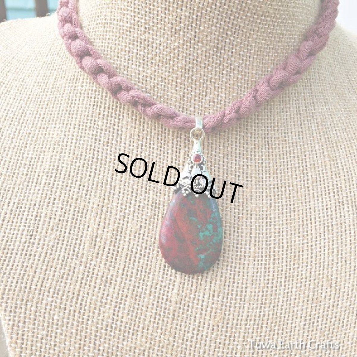 画像7: 【自信・行動力アップ】高品質メキシコ産ソノラサンライズ・キュープライト＋ガーネット　ペンダント★1点もの 天然石お守りパワーストーンアクセサリー クリソコーラ　ネイティブアメリカン  (7)