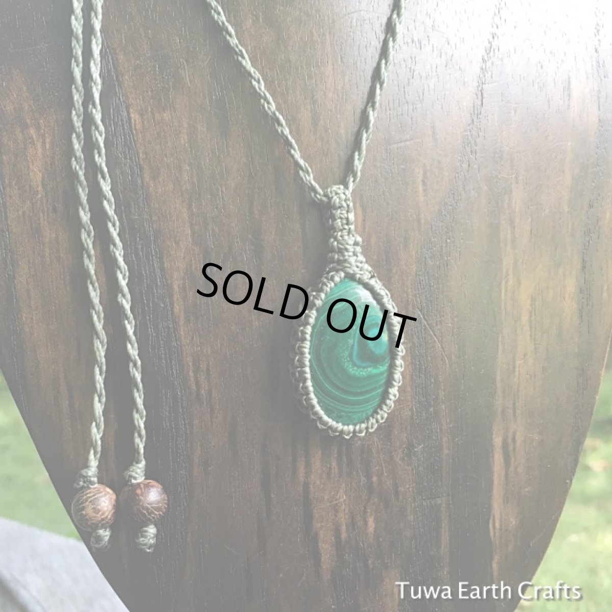 画像5: 【厄払い・邪気払い】マラカイト孔雀石 ペンダント/ネックレス*マクラメ編み　天然石アクセサリー アレルギーフリー*ビーガン*ハンドメイド (5)