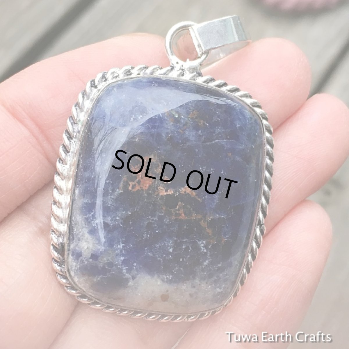 画像6: 1点もの 魔よけ石 ゼオライトインソーダライト(サンセットソーダライト)ペンダント*パワーストーン (6)