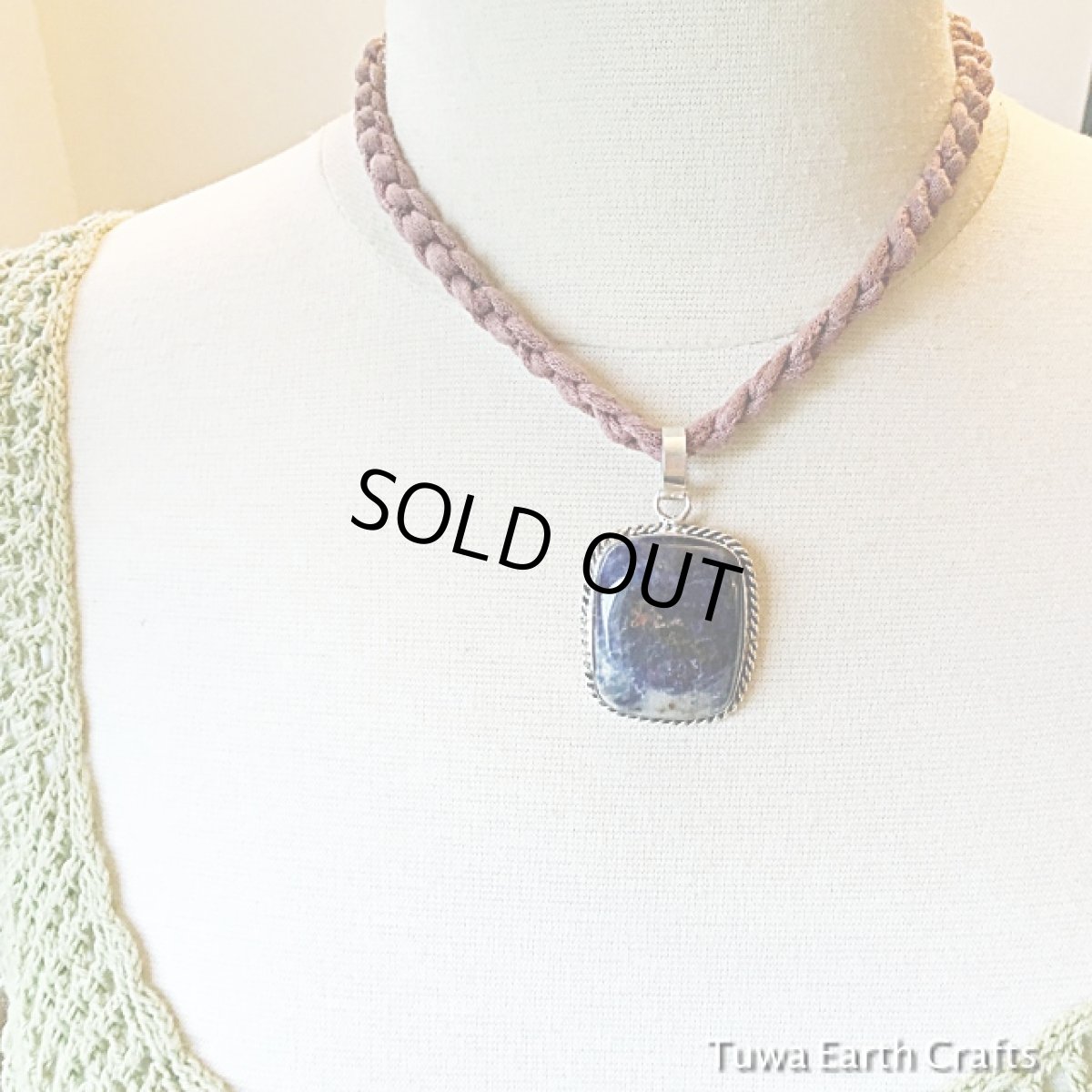 画像10: 1点もの 魔よけ石 ゼオライトインソーダライト(サンセットソーダライト)ペンダント*パワーストーン (10)